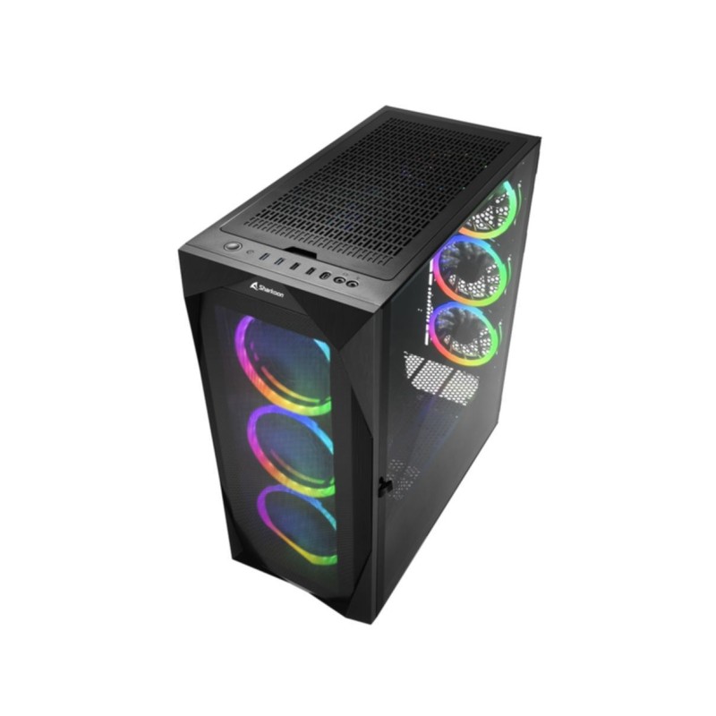 Buy Sharkoon REV300 - ATX Gaming Case - Tempered Glass, Mesh Front, 7 PWM ARGB F... in Cyprus, Nicosia, Limassol, Larnaka, Pafos