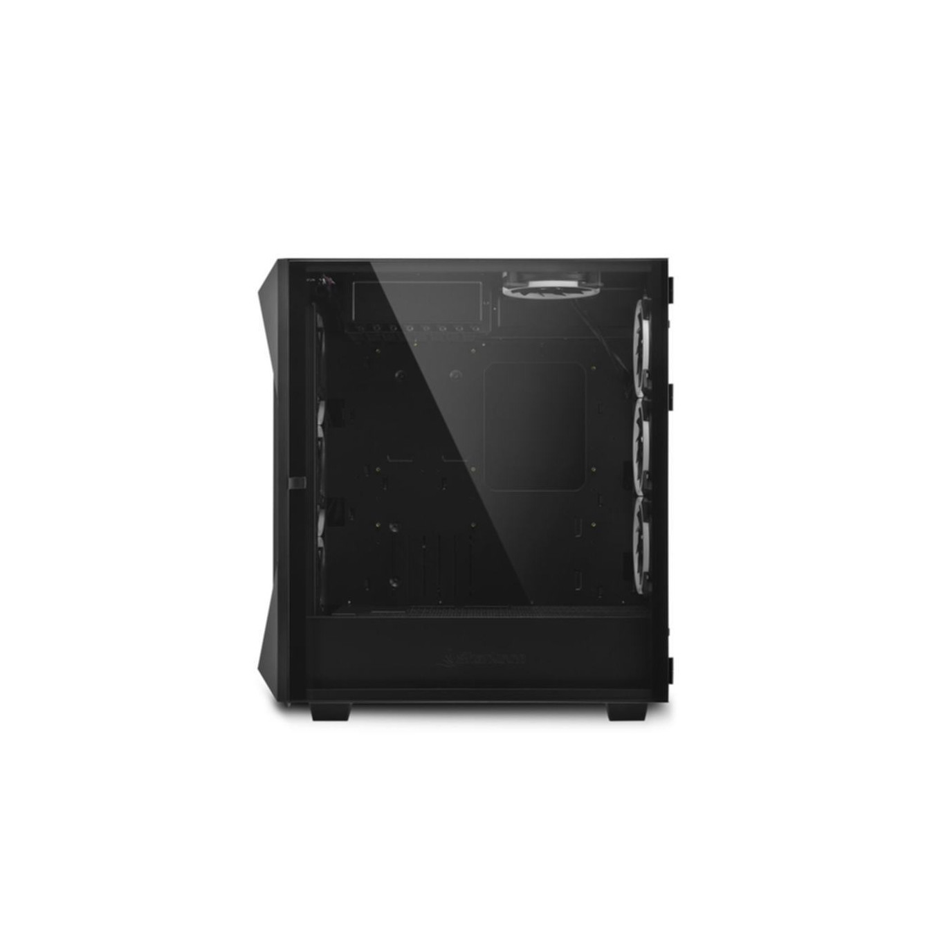Sharkoon REV300 - ATX Gaming Case - Tempered Glass, Mesh Front, 7 PWM ARGB Fans, 90° Rotated Motherboard