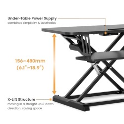 Buy Brateck Desk Converter - DWS15-01E - Sit Stand Electric 16-48cm in Cyprus, Nicosia, Limassol, Larnaka, Pafos