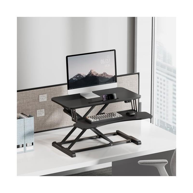 Buy Brateck Desk Converter - DWS15-01E - Sit Stand Electric 16-48cm in Cyprus, Nicosia, Limassol, Larnaka, Pafos