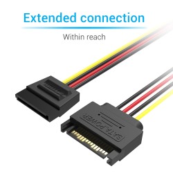 Buy Vention IT Cable SATA 15P Power Extension - KDABY - 0.3m in Cyprus, Nicosia, Limassol, Larnaka, Pafos