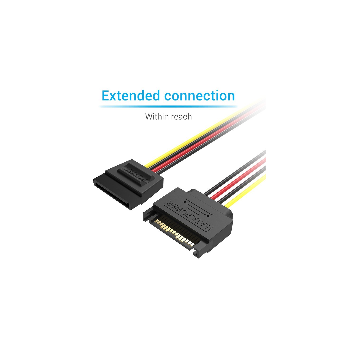 Vention IT Cable SATA 15P Power Extension - KDABY - 0.3m — Buy in Cyprus with Fast Delivery