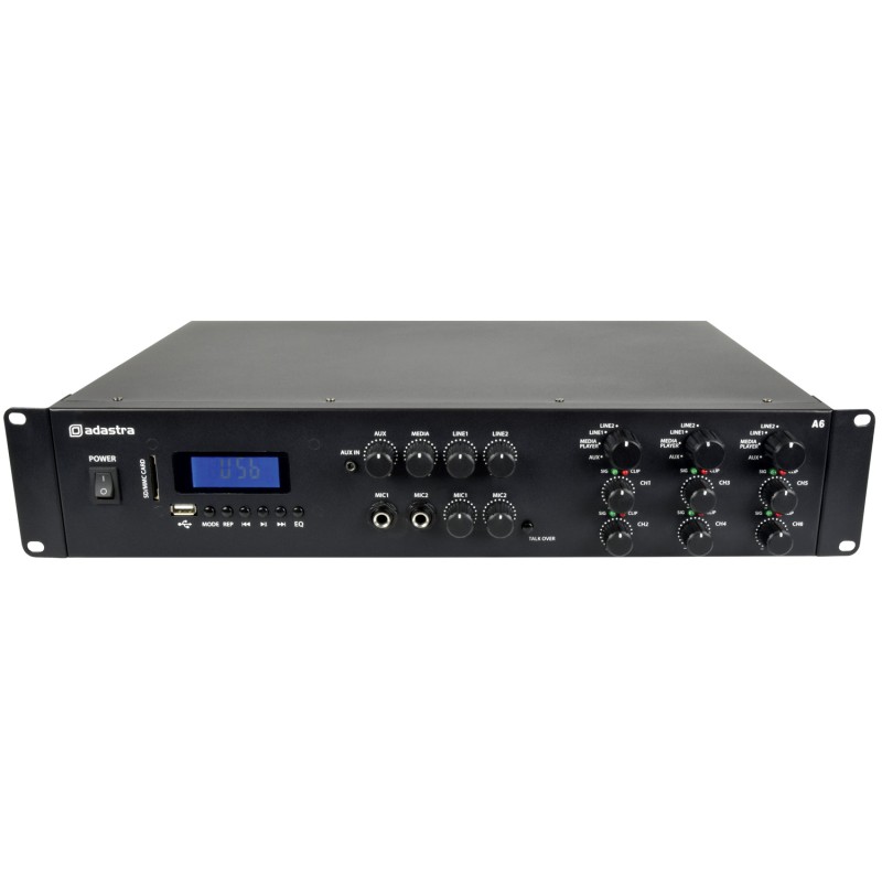 Buy Adastra A6 - 953.406UK - 3 x Independent Stereo Zones Amplifier 6x200W USB B... in Cyprus, Nicosia, Limassol, Larnaka, Pafos