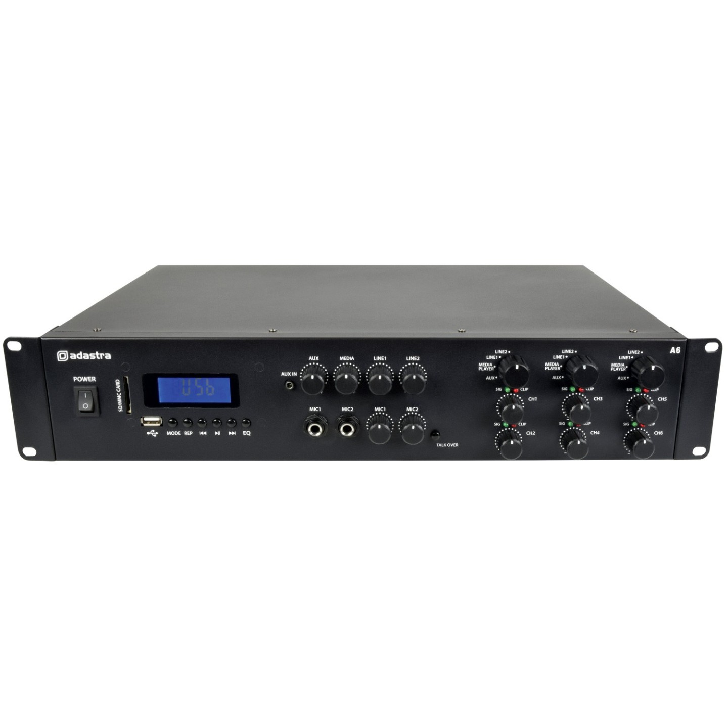 Adastra A6 - 953.406UK - 3 x Independent Stereo Zones Amplifier 6x200W USB BT FM — Buy in Cyprus with Fast Delivery