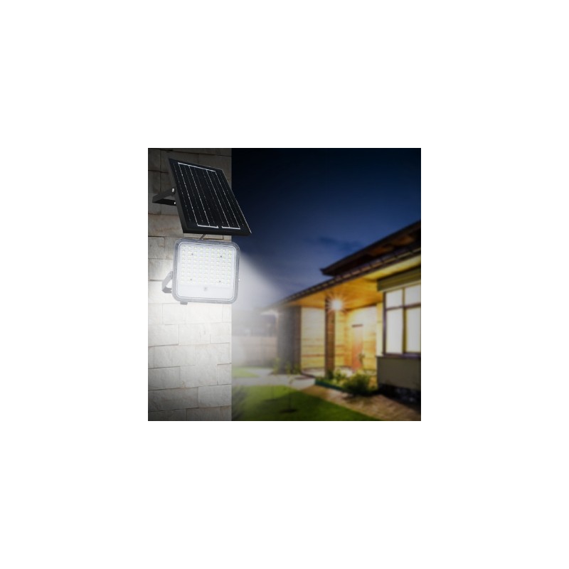 Buy GBC ON LED Dimmable Solar Floodlight - with Panel, Remote Control & PIR - 14... in Cyprus, Nicosia, Limassol, Larnaka, Pafos