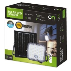 Buy GBC ON LED Dimmable Solar Floodlight - with Panel, Remote Control & PIR - 14... in Cyprus, Nicosia, Limassol, Larnaka, Pafos