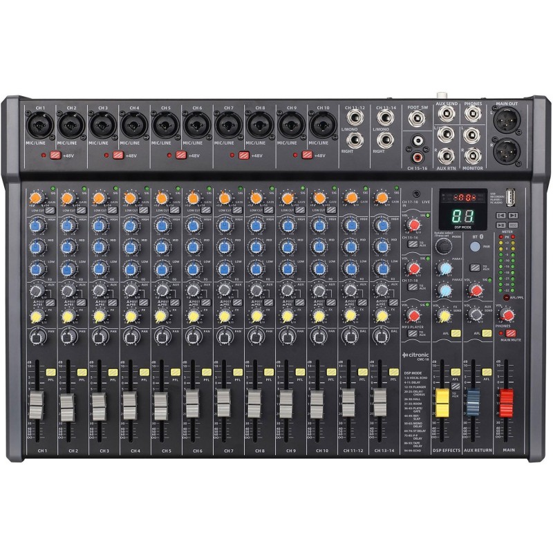 Buy Citronic Live Mixer - CMC-18 - 18 channels with DSP USB Play Record Bluetoot... in Cyprus, Nicosia, Limassol, Larnaka, Pafos