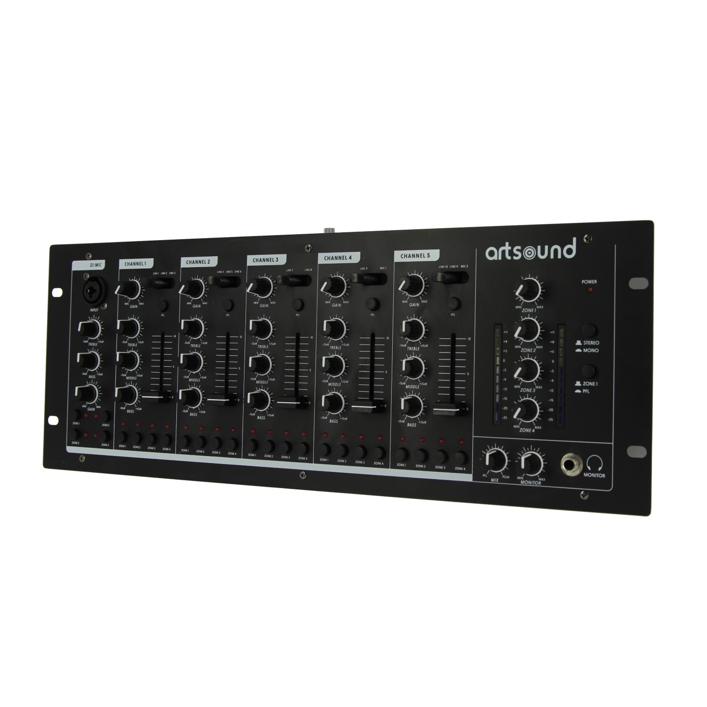 Artsound Audio Mixer - MIKS6.4 - Audio Mixer 6 Channels 4 zones — Buy in Cyprus with Fast Delivery
