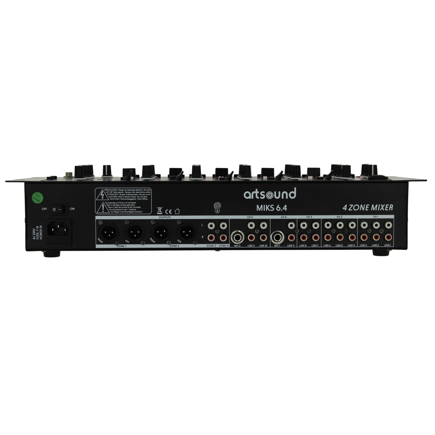 Artsound Audio Mixer - MIKS6.4 - Audio Mixer 6 Channels 4 zones — Buy in Cyprus with Fast Delivery