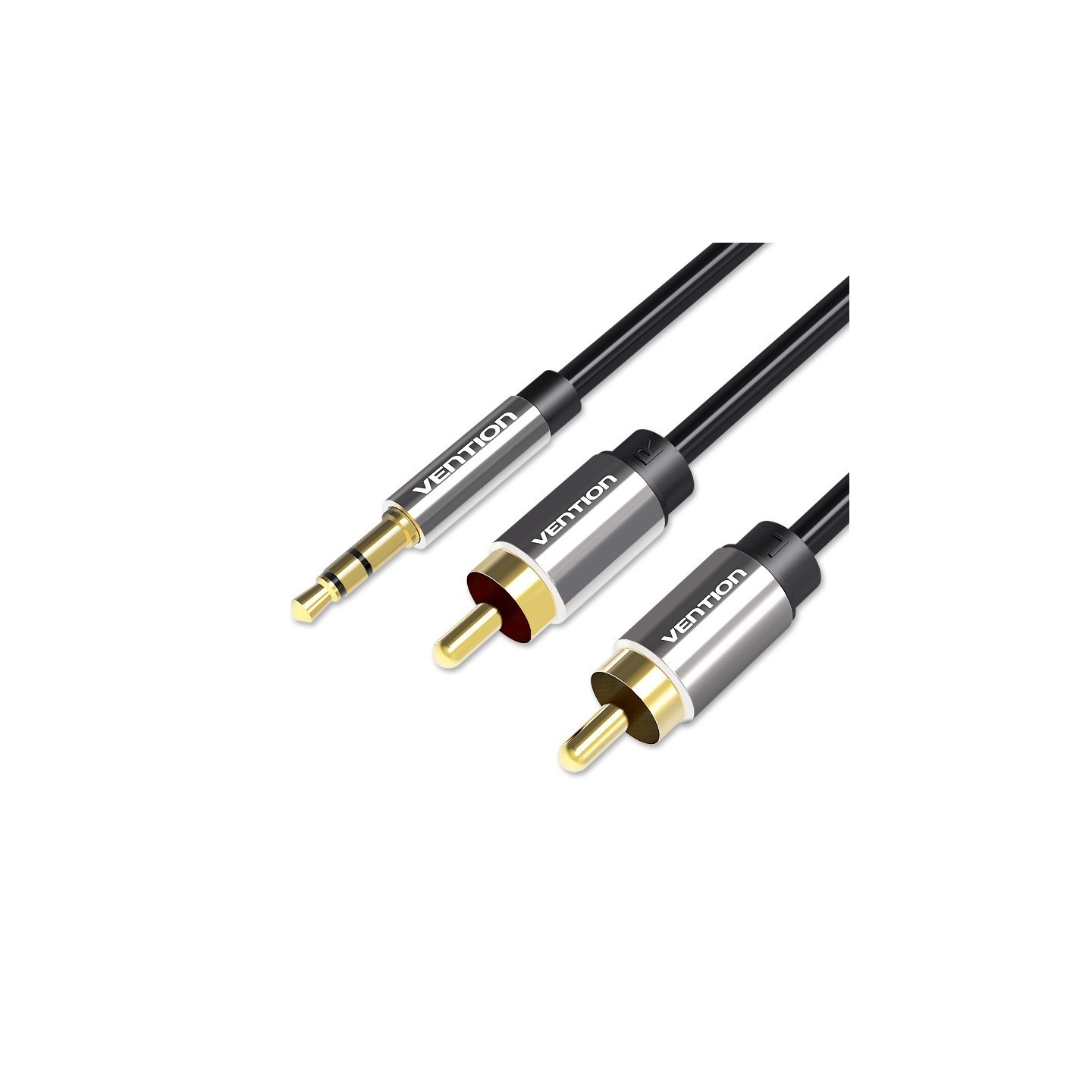 Vention AUDIO 3.5mm to 2RCA M-M Cable - BCFBL - Metal 10.0m — Buy in Cyprus with Fast Delivery
