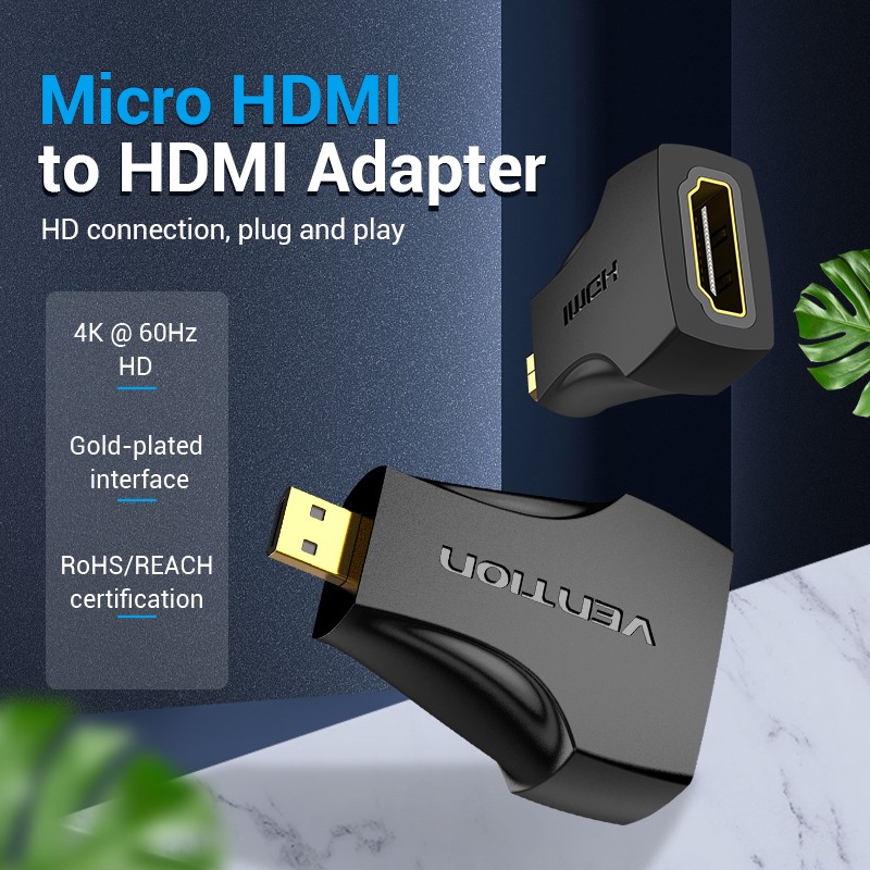 Buy Vention HDMI Adaptor - AITB0 - Female to Micro HDMI Male in Cyprus, Nicosia, Limassol, Larnaka, Pafos