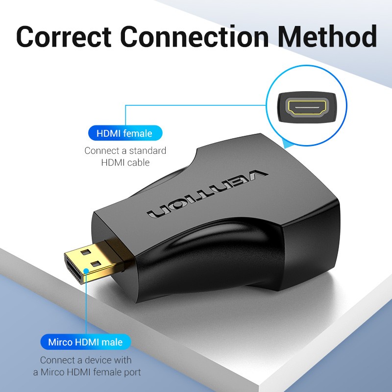 Buy Vention HDMI Adaptor - AITB0 - Female to Micro HDMI Male in Cyprus, Nicosia, Limassol, Larnaka, Pafos