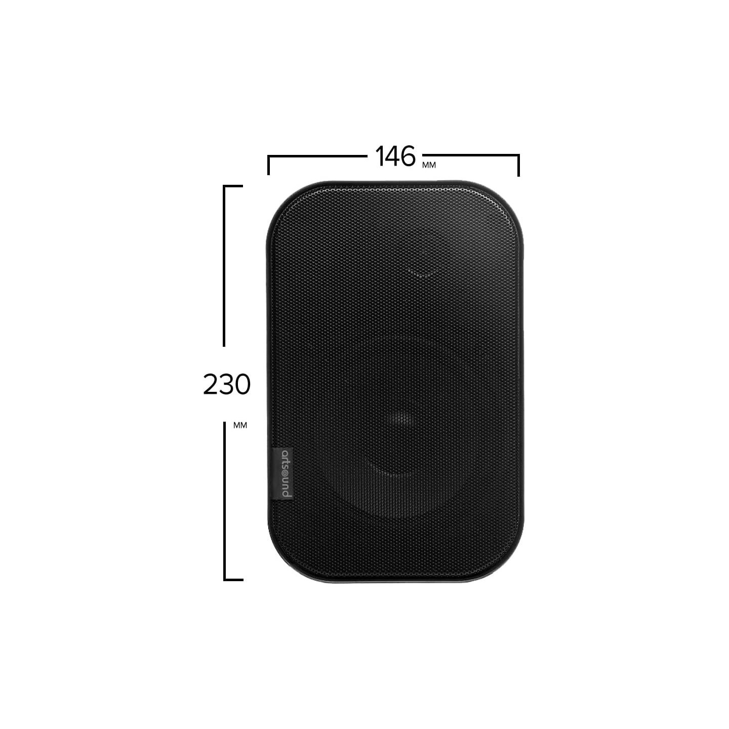 Artsound 2-way Onwall Speakers 100W Black (pair) - UNI40B - 2-way Onwall Speakers 100W Black (pair)
