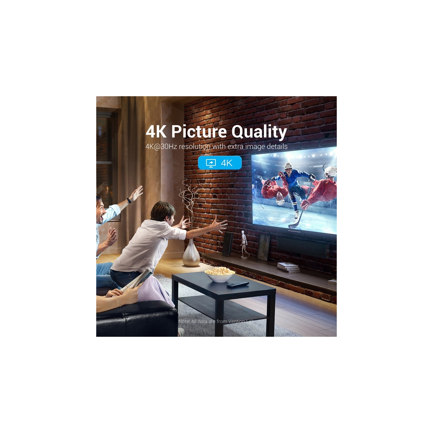 Vention DisplayPort Cable to HDMI 4K30Hz 1.0m - HAGBF - Vention DisplayPort Cable to HDMI 4K30Hz 1.0m