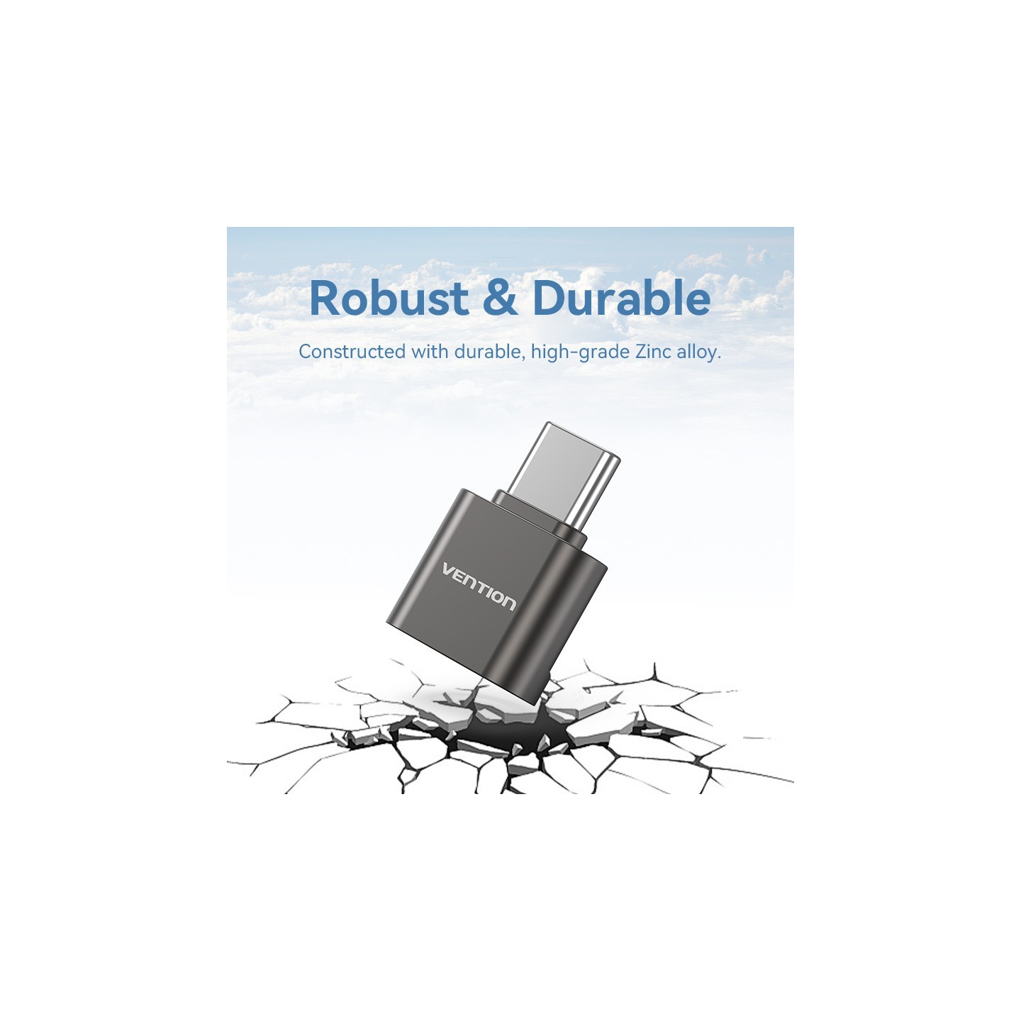 Vention Metal USB-C Card Reader for Micro SD Cards - CLMH0 - Metal USB-C Card Reader for Micro SD Cards