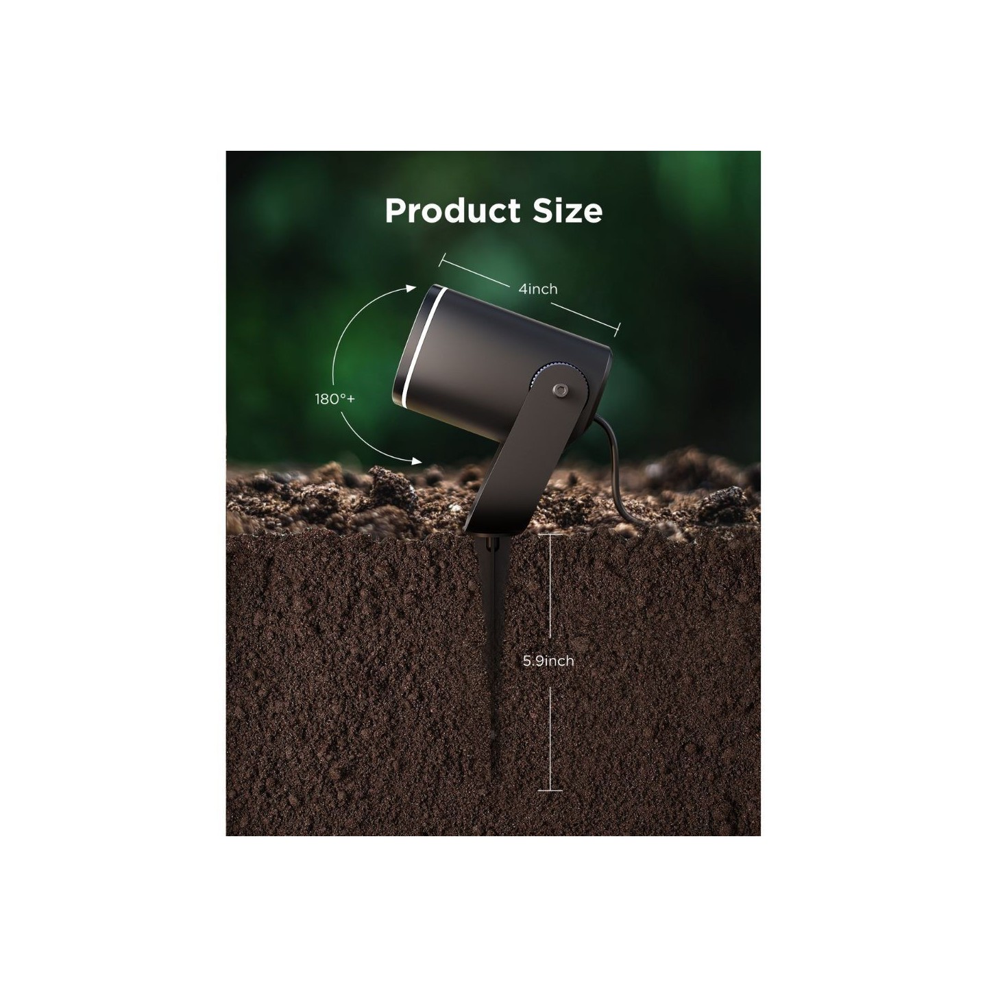 Govee Outdoor Smart Garden Spotlights - H7093311 - IP67 RGBICWW 2pack — Buy in Cyprus with Fast Delivery