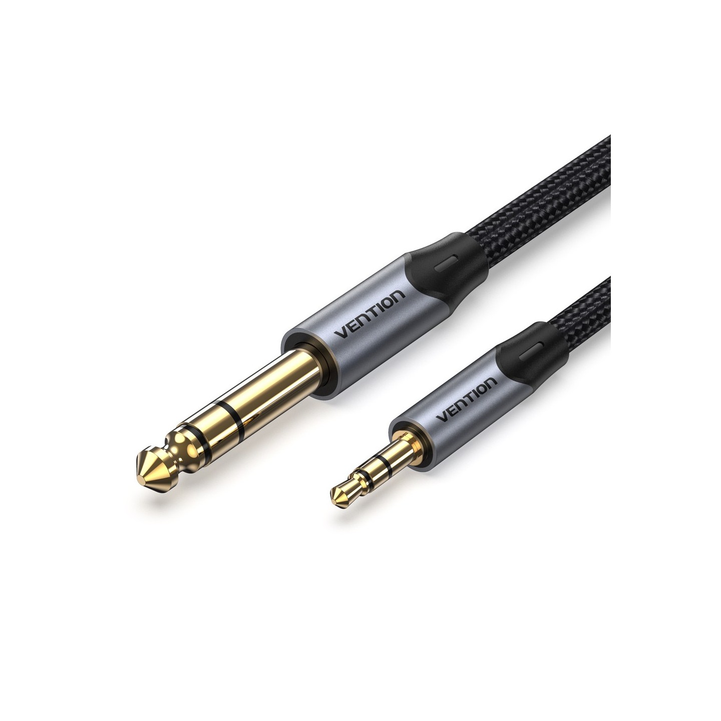 Vention AUDIO - BAUHJ - 3.5mm to 6.3mm M-M TRS Cable Braided Alum 5.0m — Buy in Cyprus with Fast Delivery