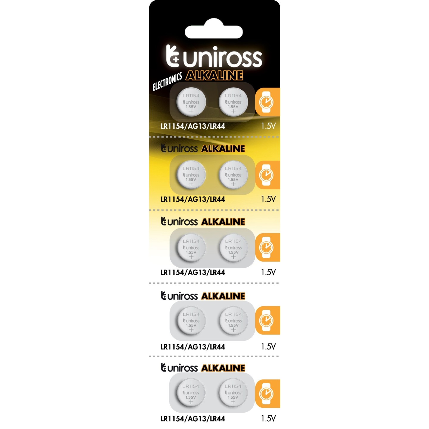 Uniross Alkaline-Coin Battery - LR1154 - AG13 LR44 Battery (10pack) — Buy in Cyprus with Fast Delivery