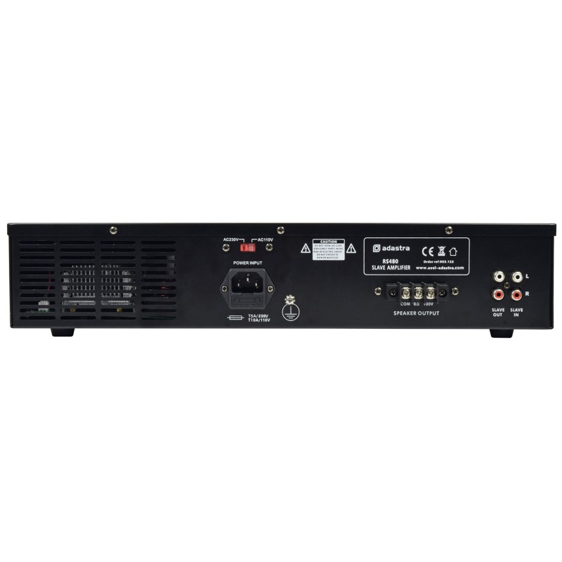 Buy Adastra Slave Amplifier - RS480 - 100V Slave Amplifier 480W 953.123UK in Cyprus, Nicosia, Limassol, Larnaka, Pafos