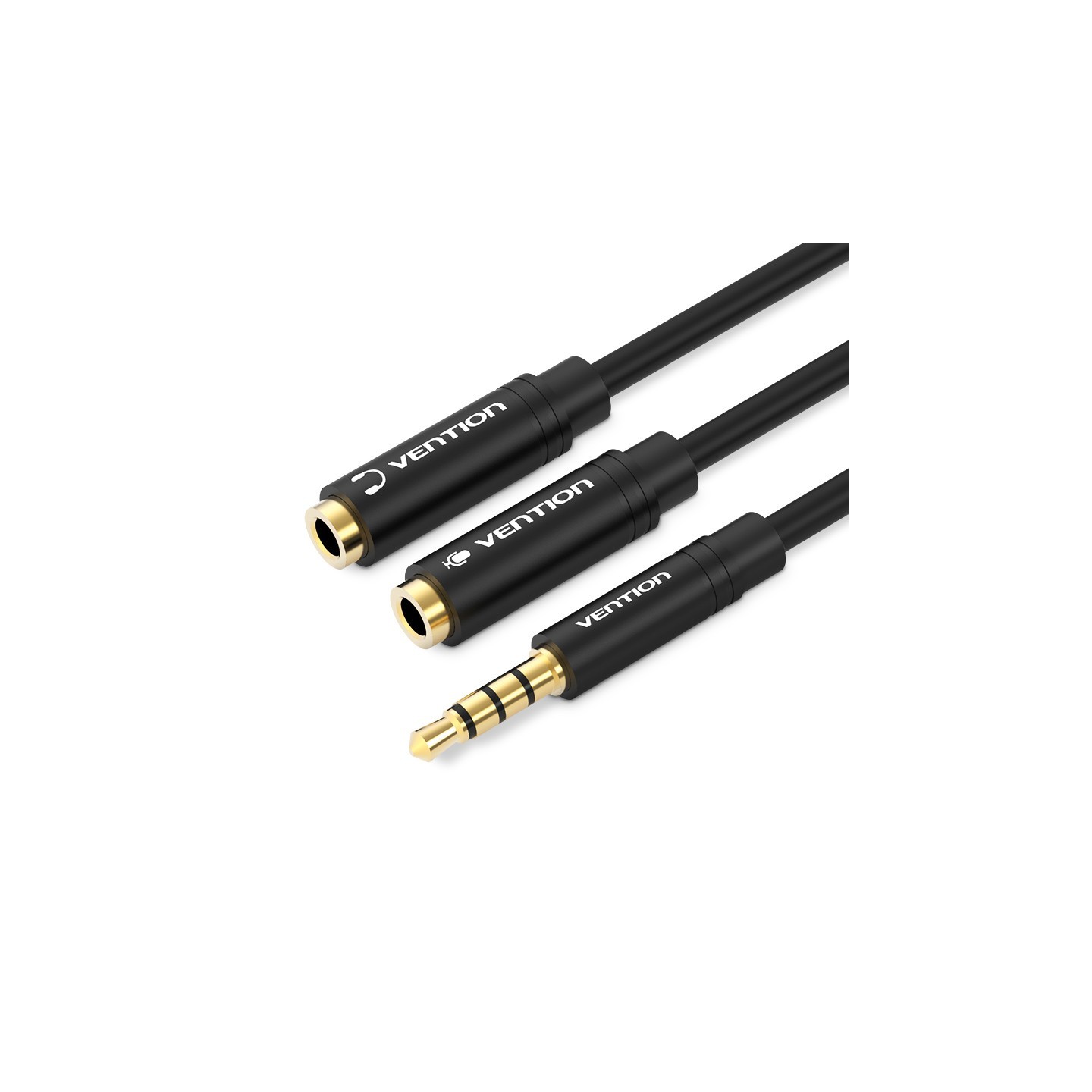 Vention AUDIO - BBVBY - 3.5mm M to 2x3.5mm F Splitter Cable 0.3m — Buy in Cyprus with Fast Delivery