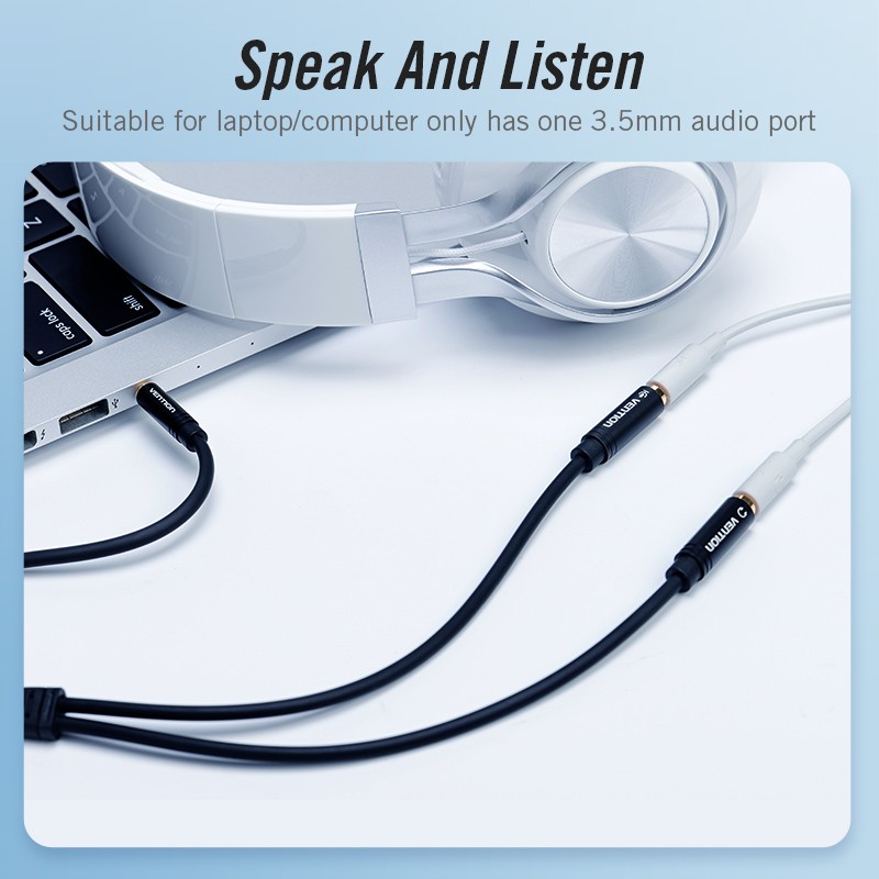 Buy Vention AUDIO - BBVBY - 3.5mm M to 2x3.5mm F Splitter Cable 0.3m in Cyprus, Nicosia, Limassol, Larnaka, Pafos