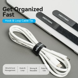 Buy Vention Cable Organiser Hook & Loop Cable Tie - KAOB0-10 - 180mm 10 Pcs in Cyprus, Nicosia, Limassol, Larnaka, Pafos
