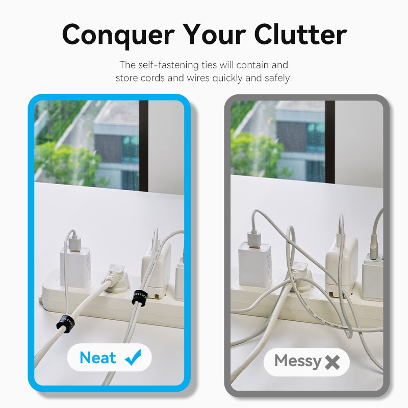 Buy Vention Cable Organiser Hook & Loop Cable Tie - KAOB0-10 - 180mm 10 Pcs in Cyprus, Nicosia, Limassol, Larnaka, Pafos