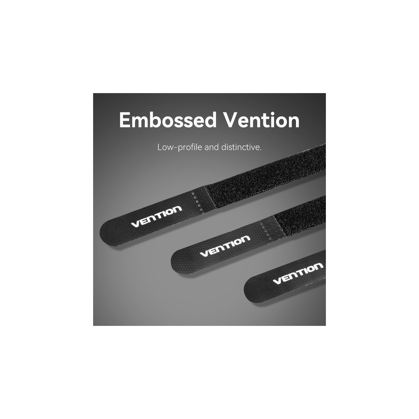 Vention Cable Organiser Hook & Loop Cable Tie - KAOB0-10 - 180mm 10 Pcs — Buy in Cyprus with Fast Delivery