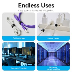 Buy Vention Cable Organiser Hook & Loop Cable Tie - KAOB0-10 - 180mm 10 Pcs in Cyprus, Nicosia, Limassol, Larnaka, Pafos