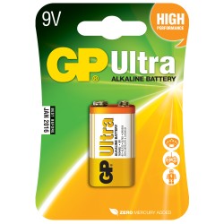 Buy GP Ultra Alkaline Battery - 656.020UK - PP3 9V in Cyprus, Nicosia, Limassol, Larnaka, Pafos