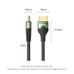 Buy Vention HDMI Cable 2.1 8K60Hz Braided Ultra Thin 2.0m - ALOGH - HDMI Cable 2... in Cyprus, Nicosia, Limassol, Larnaka, Pafos