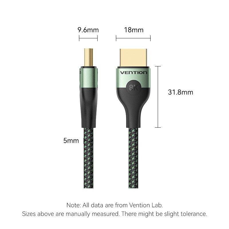 Buy Vention HDMI Cable 2.1 8K60Hz Braided Ultra Thin 2.0m - ALOGH - HDMI Cable 2... in Cyprus, Nicosia, Limassol, Larnaka, Pafos