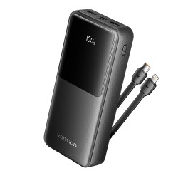 Buy Vention Powerbank - FHPB0 - 20000mAh 22.5W Built-in USBC+Lighting Black in Cyprus, Nicosia, Limassol, Larnaka, Pafos