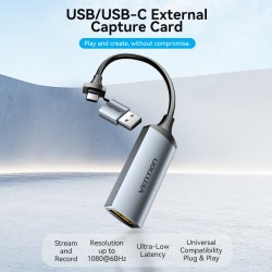 Buy Vention Converter USB-C to HDMI Video Capture Card - ACWHA - USB-C to HDMI V... in Cyprus, Nicosia, Limassol, Larnaka, Pafos