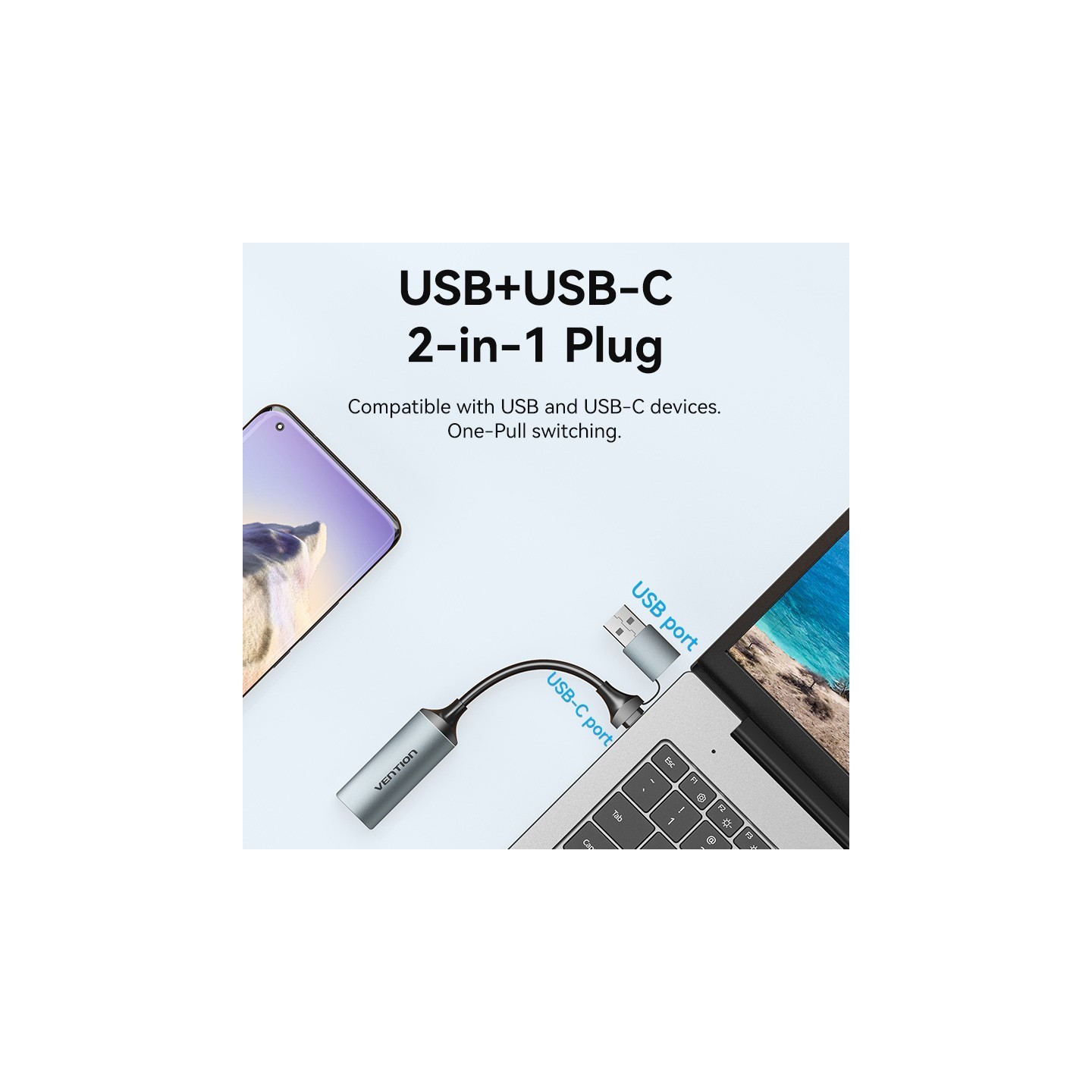 Vention Converter USB-C to HDMI Video Capture Card - ACWHA - USB-C to HDMI Video Capture Card