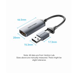 Buy Vention Converter USB-C to HDMI Video Capture Card - ACWHA - USB-C to HDMI V... in Cyprus, Nicosia, Limassol, Larnaka, Pafos