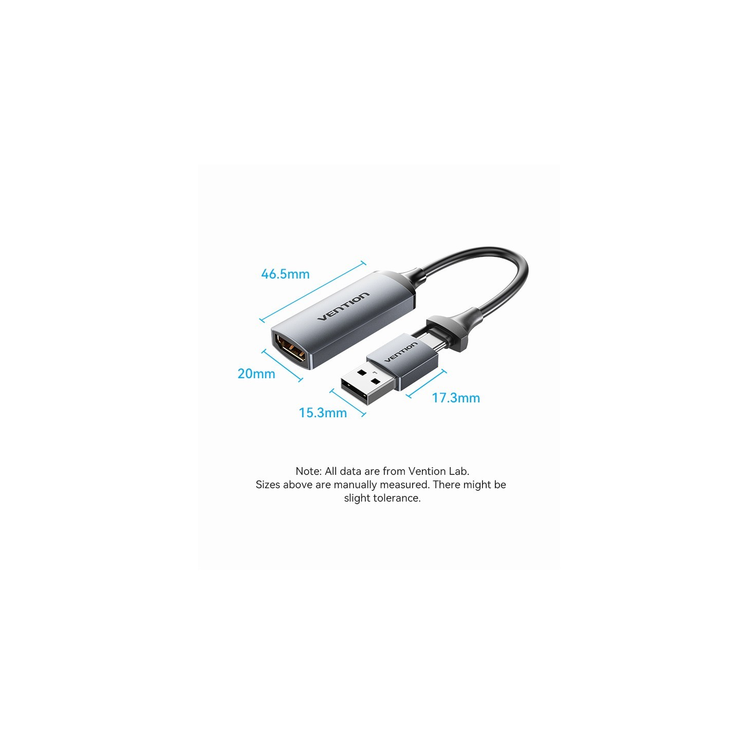 Vention Converter USB-C to HDMI Video Capture Card - ACWHA - USB-C to HDMI Video Capture Card