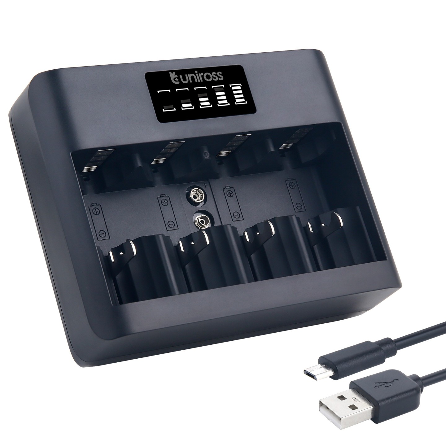 Uniross Fast 2hr USB Charger for AA AAA C D 9V - UCU008 - Fast 2hr USB Charger for AA AAA C D 9V