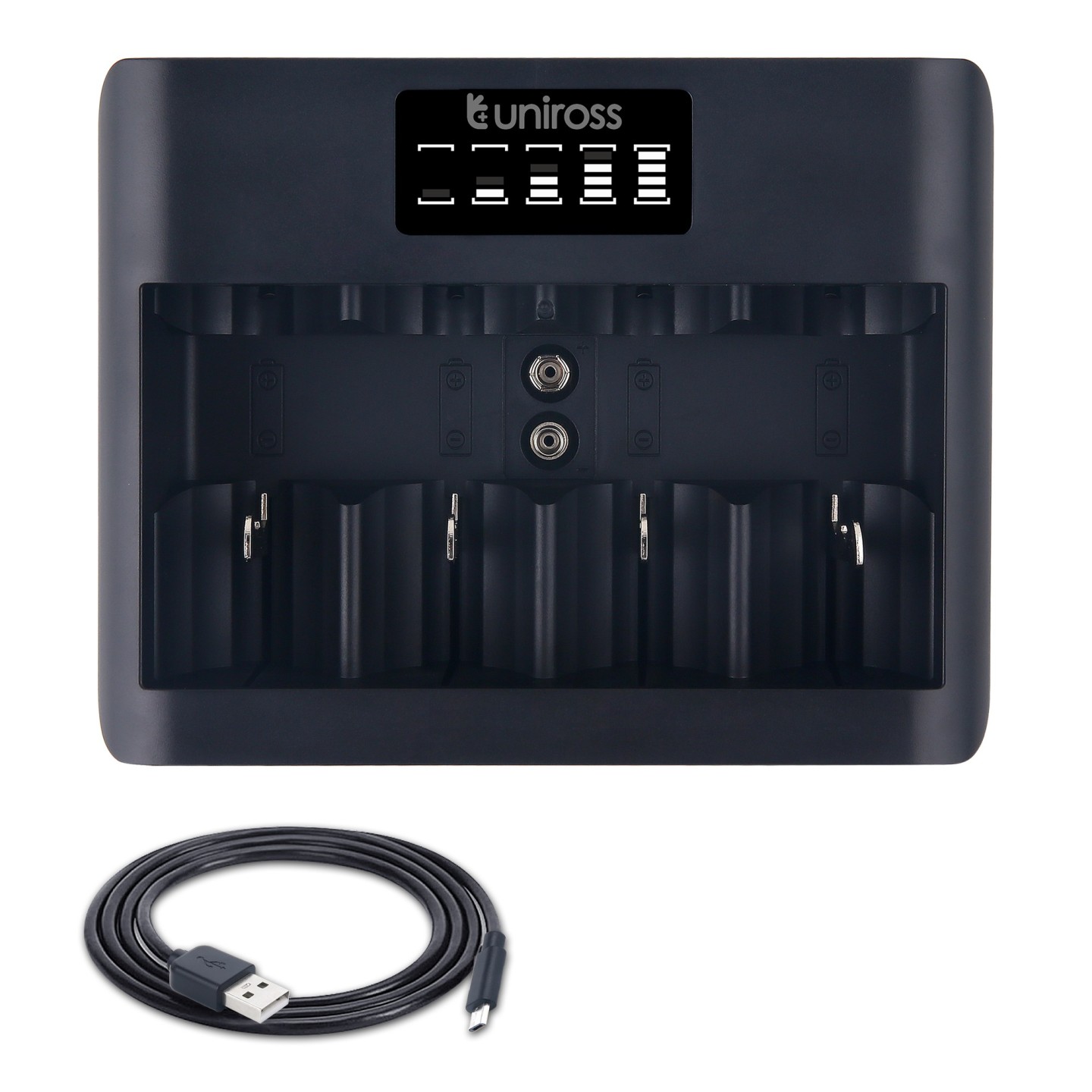 Uniross Fast 2hr USB Charger for AA AAA C D 9V - UCU008 - Fast 2hr USB Charger for AA AAA C D 9V