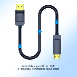 Buy Vention DisplayPort Cable to HDMI - 4K30Hz 3.0m HAGBI in Cyprus, Nicosia, Limassol, Larnaka, Pafos