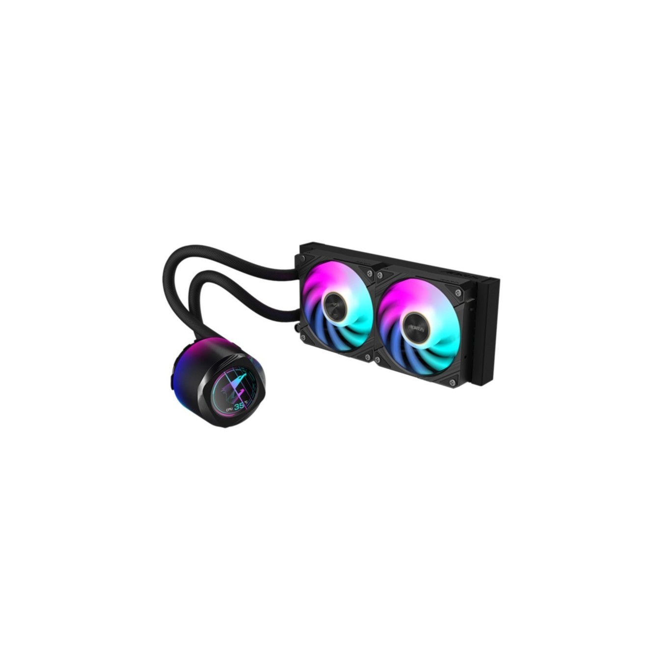 Gigabyte AORUS Waterforce X II 240 - AIO Liquid CPU Cooler - 240mm Radiator, 2x120mm Fans, Black