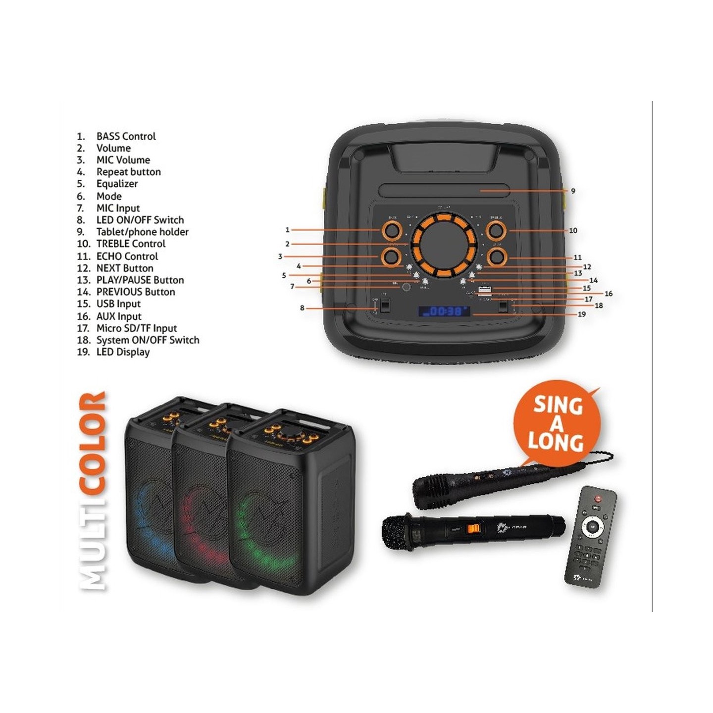 N-Gear FLASH BANGER Portable Karaoke Speaker - 777 - With Two Microphones — Buy in Cyprus with Fast Delivery