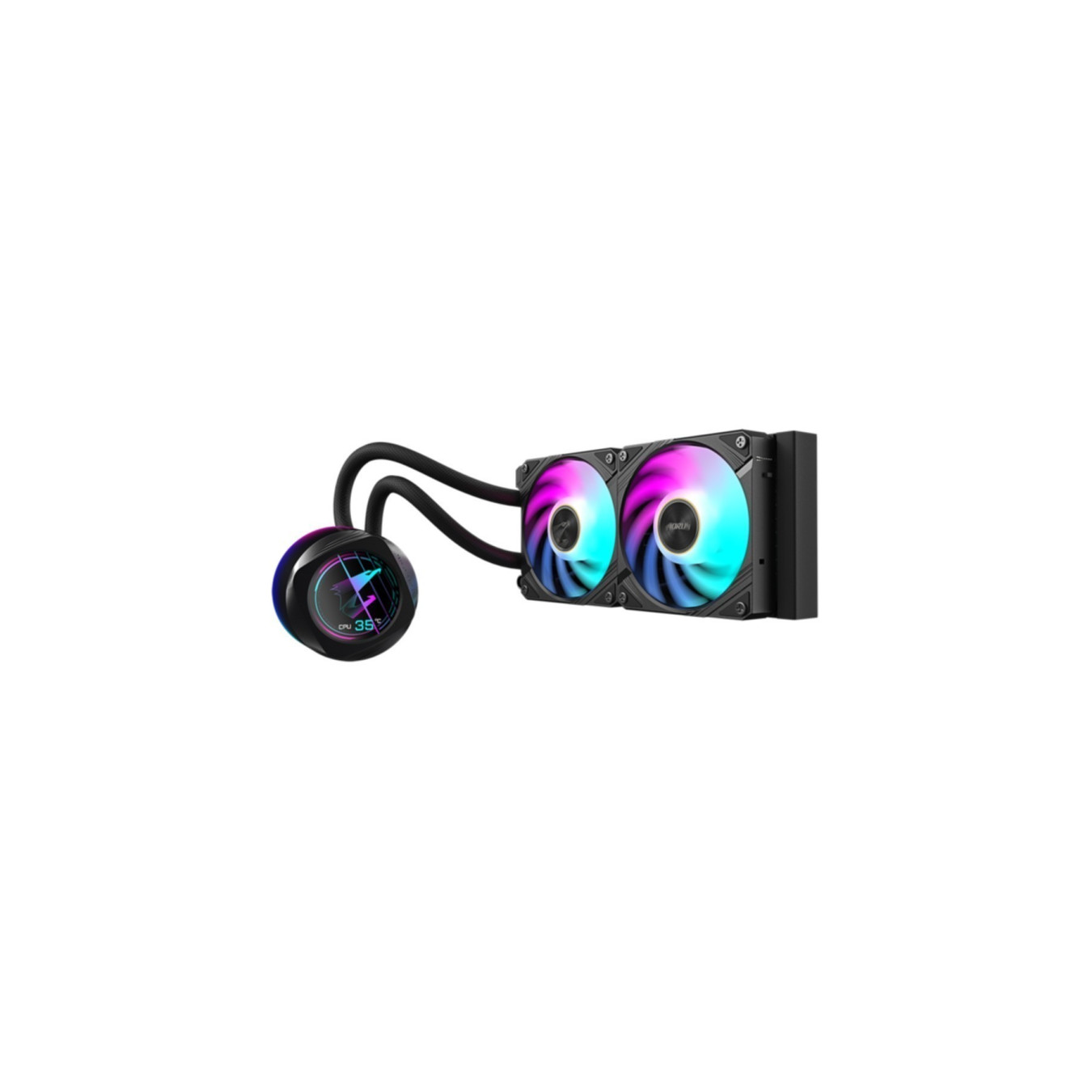 Gigabyte AORUS Waterforce X II 240 - AIO Liquid CPU Cooler - 240mm Radiator, 2x120mm Fans, Black