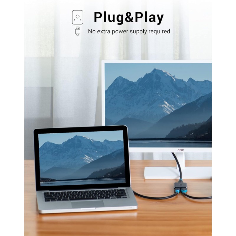 Buy Vention HDMI Switch - AFUH0 - 2-Port 4K 2.0 Bi-Directional Metal in Cyprus, Nicosia, Limassol, Larnaka, Pafos