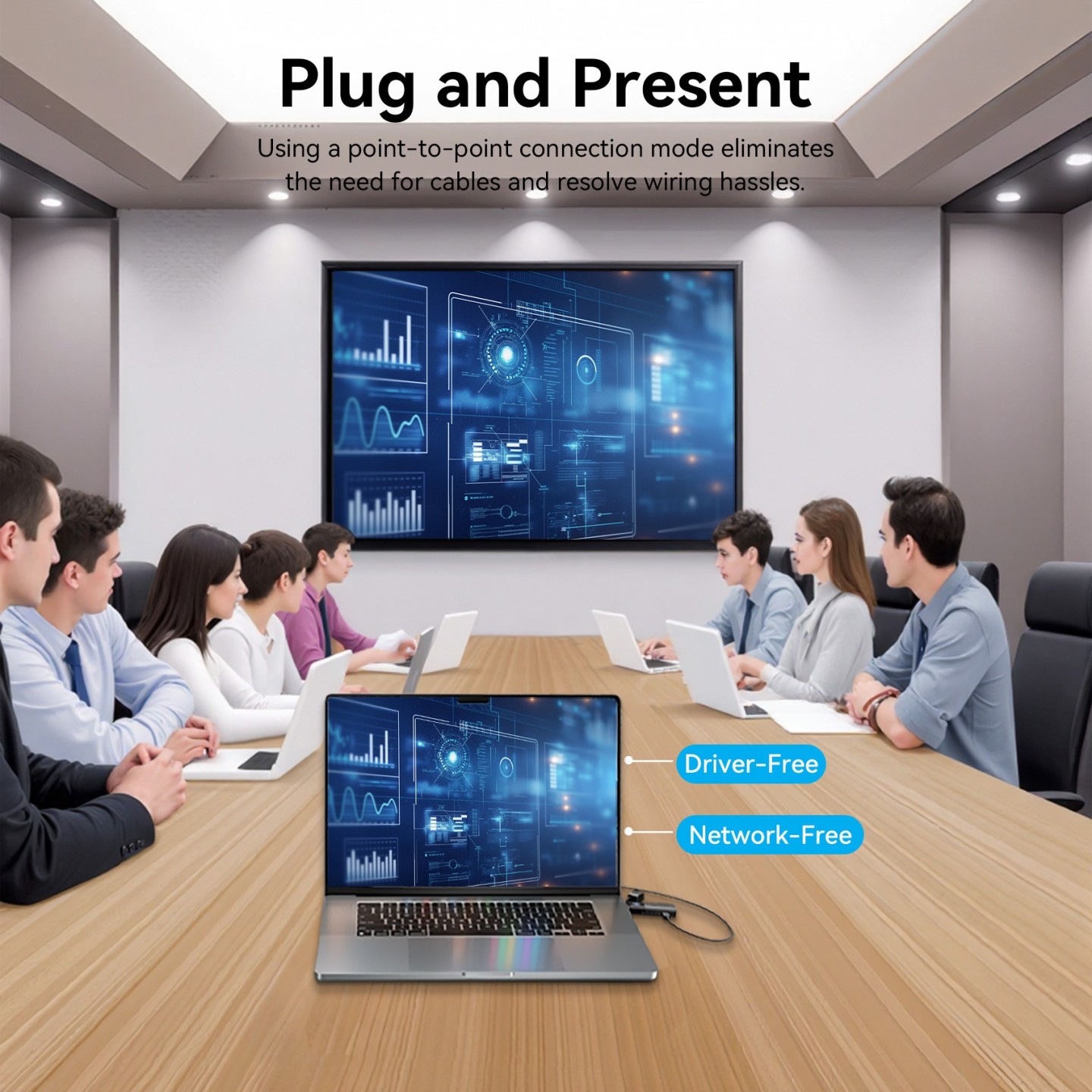 Vention HDMI Wireless Transmitter and Receiver - ADKB0 - HDMI Wireless Transmitter and Receiver Black