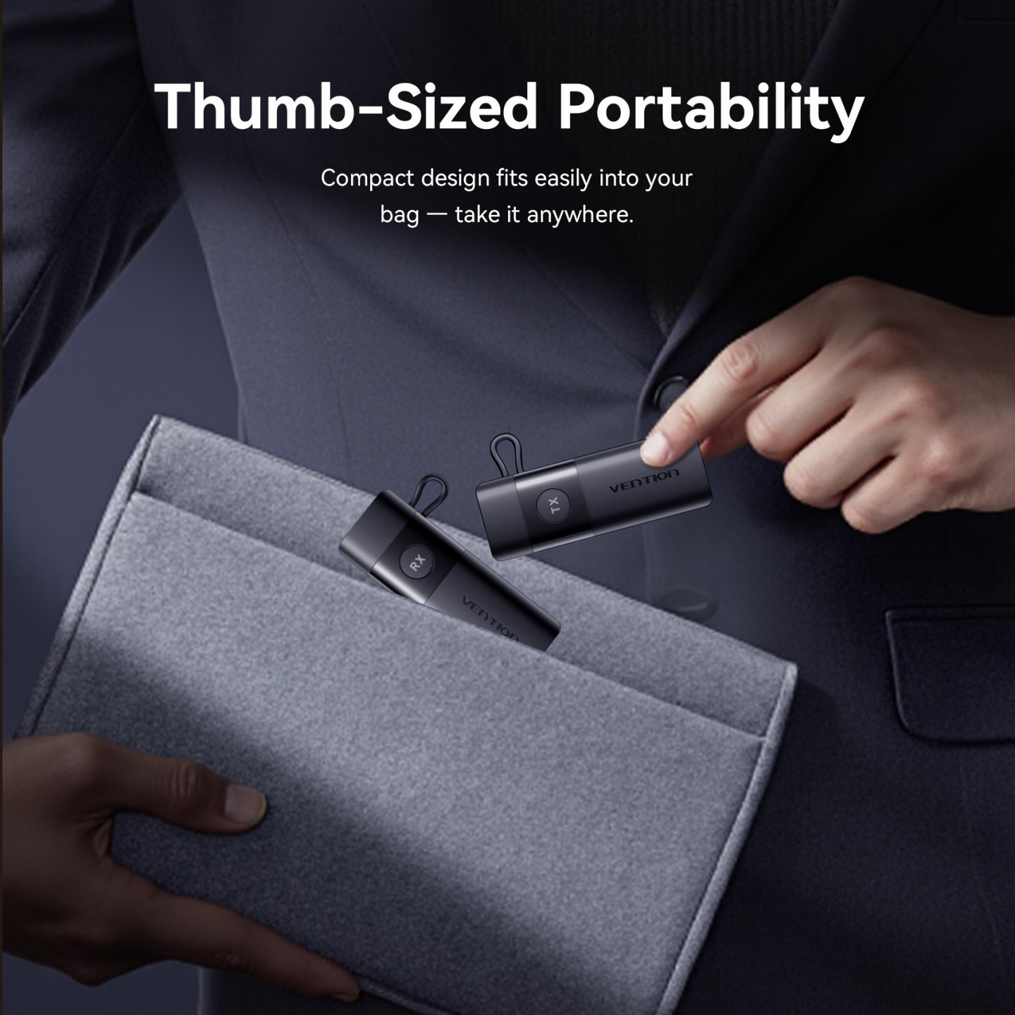 Vention HDMI Wireless Transmitter and Receiver - ADKB0 - HDMI Wireless Transmitter and Receiver Black