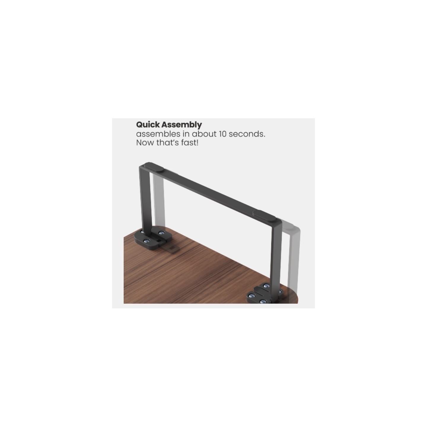 Brateck STB-111-01 Fixed Monitor Riser Stand - Teak/Black (Boxed) — Buy in Cyprus with Fast Delivery