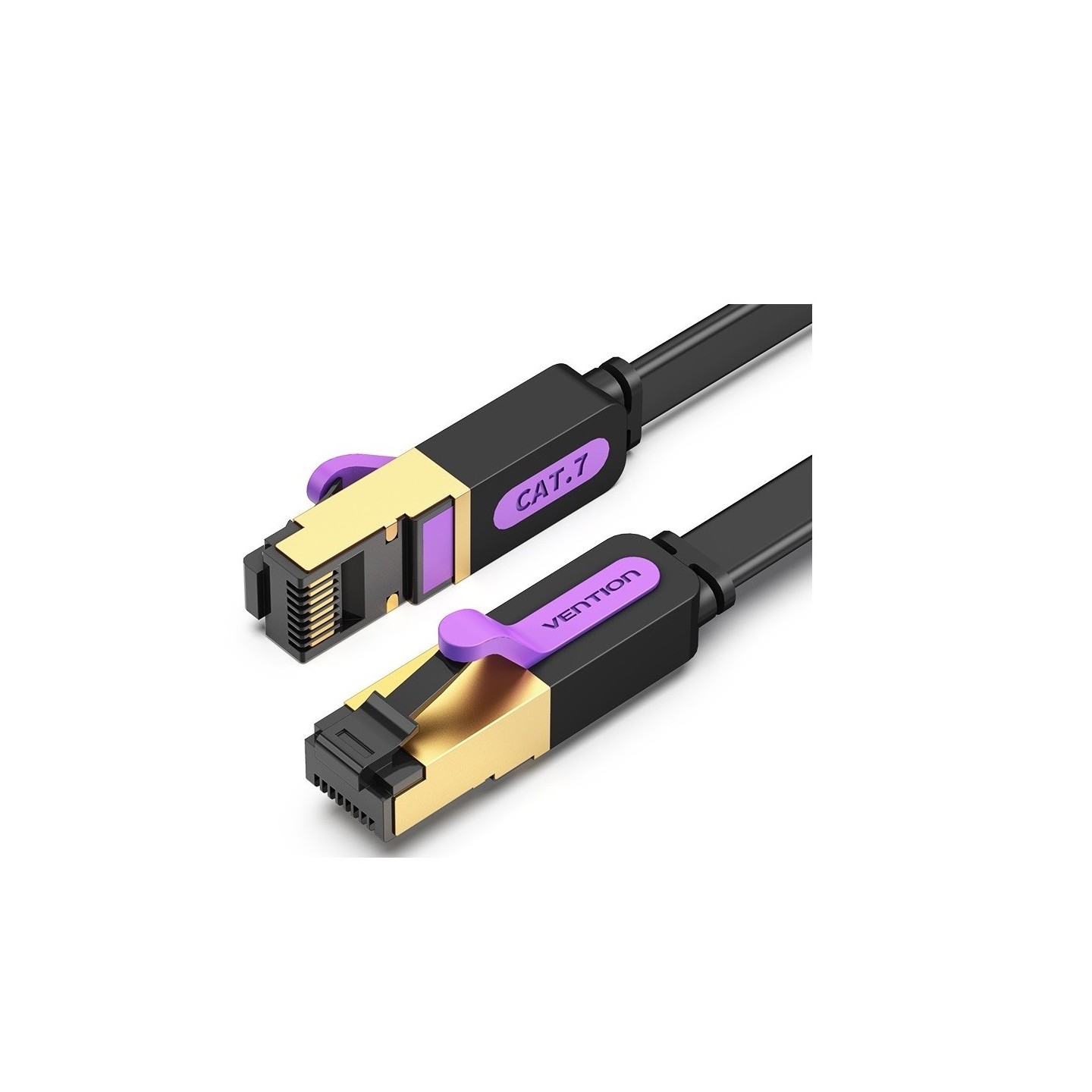Vention NETWORK Cable - ICABQ - CAT7 Flat 20.0m Black — Buy in Cyprus with Fast Delivery