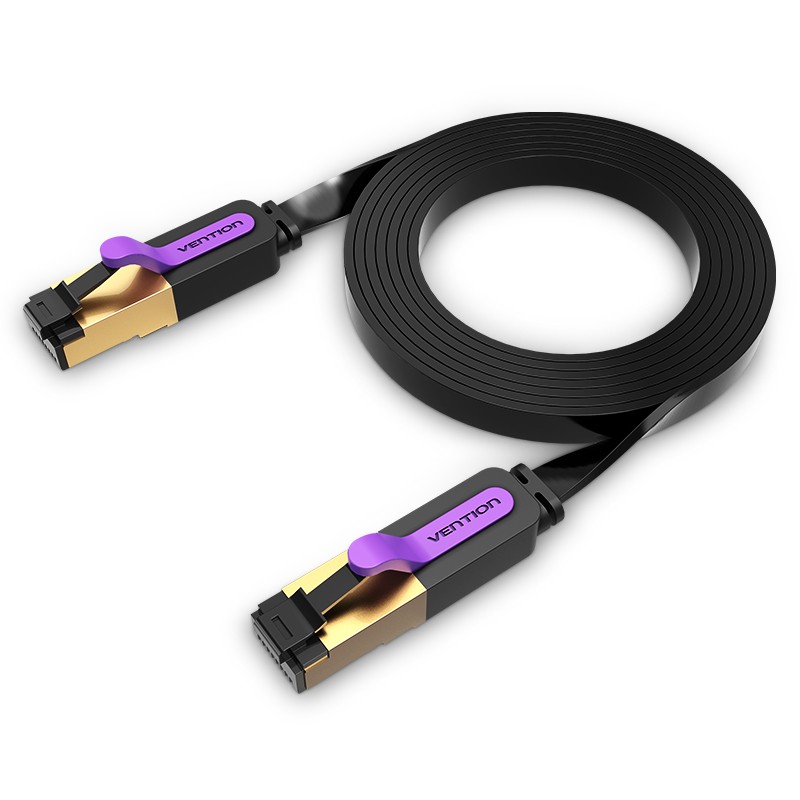 Buy Vention NETWORK Cable - ICABQ - CAT7 Flat 20.0m Black in Cyprus, Nicosia, Limassol, Larnaka, Pafos