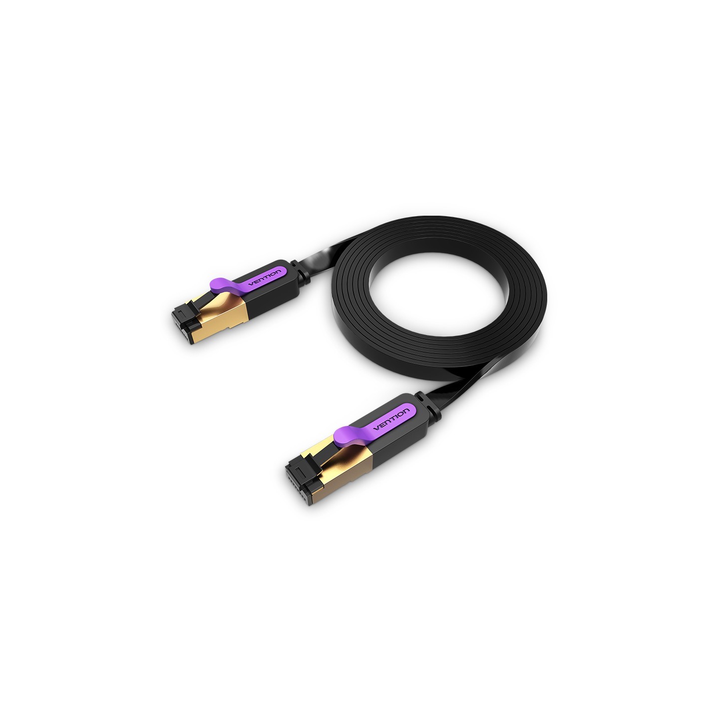 Vention NETWORK Cable - ICABQ - CAT7 Flat 20.0m Black — Buy in Cyprus with Fast Delivery